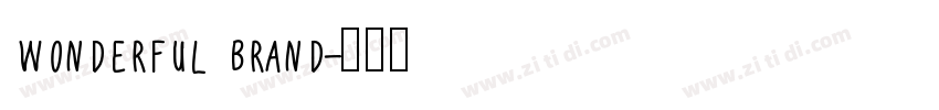 wonderful brand字体转换